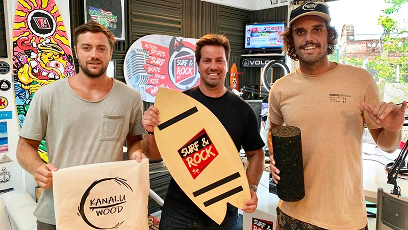 Live streaming: Kanalu Wood balance boards en Surf & Rock Radio