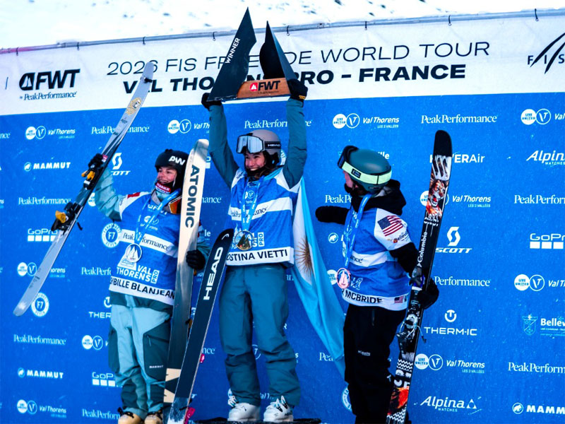 Agostina Vietti  ganó la segunda fecha del Freeride World Tour Val Thorens Pro