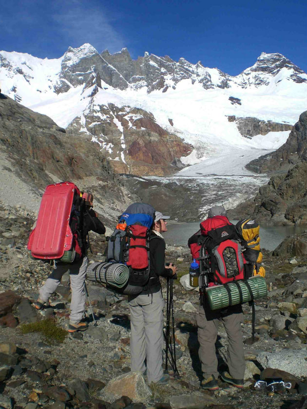 nuestra entrada al hielo glaciar Marconi